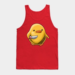 Duck with Knife Meme Tank Top